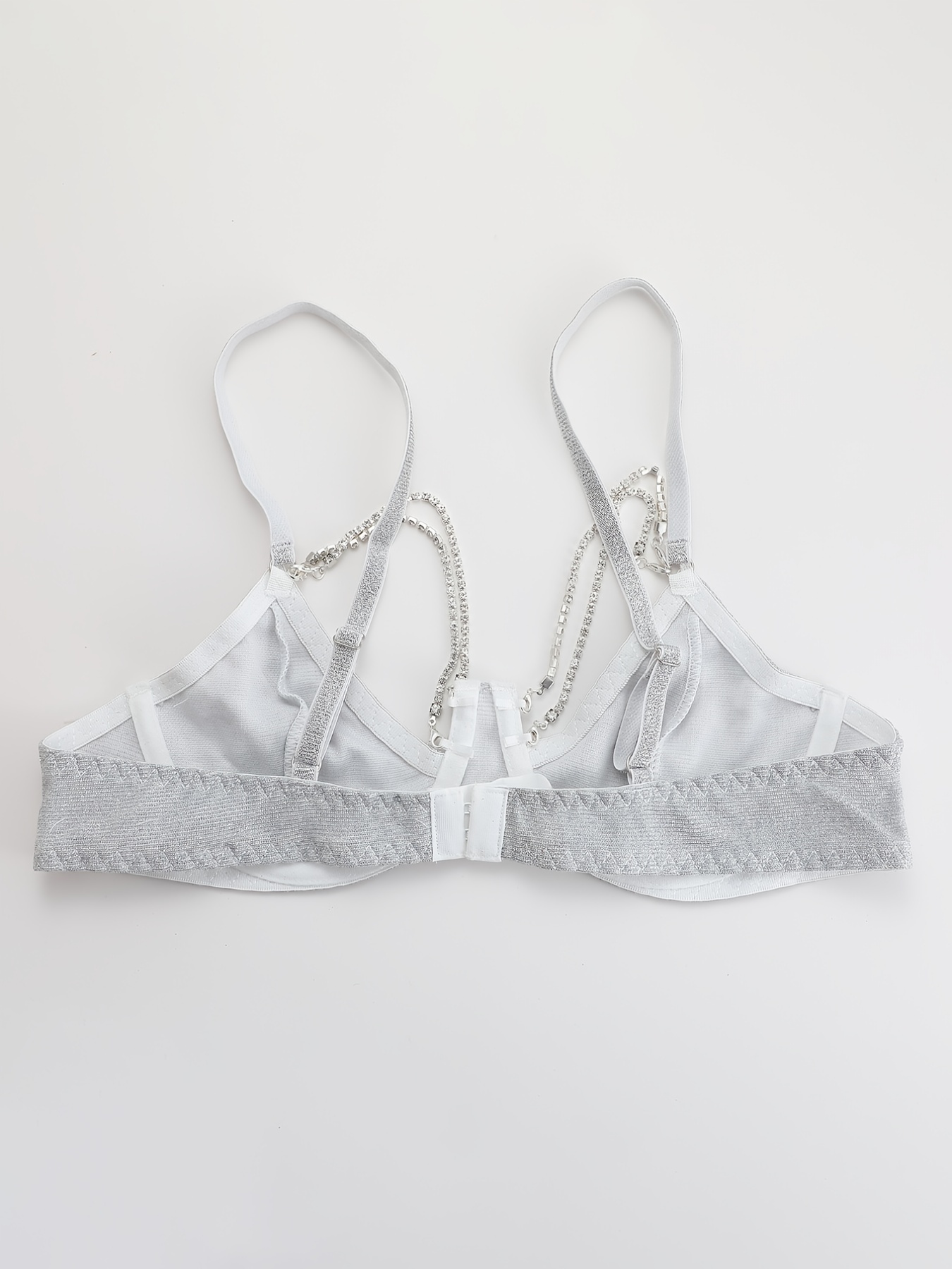 3-piece Women's Sexy Lace Lingerie Set With Push Up Bra, Bikini