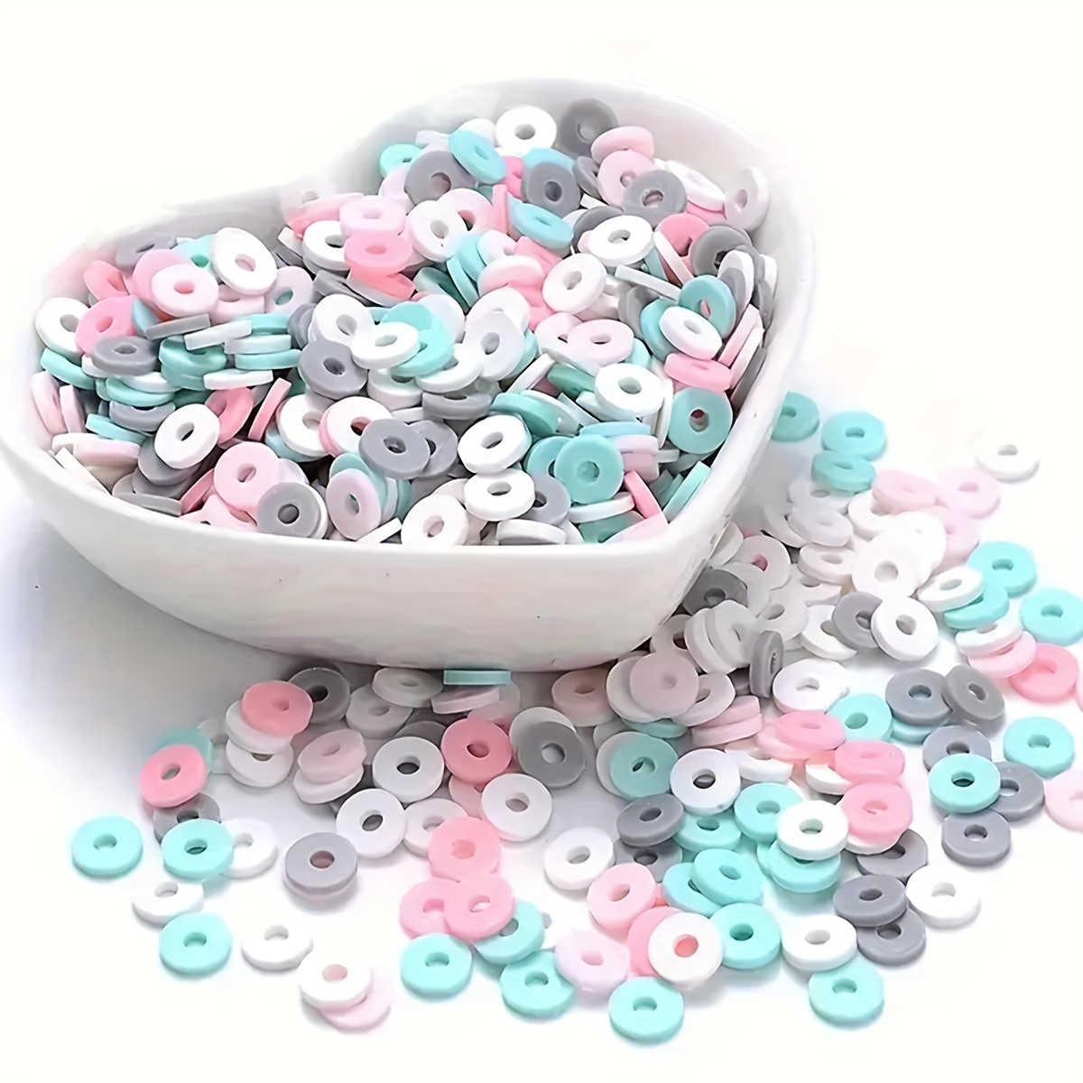 Polymer Clay Mixed Color Beads Bulk Fashion For Diy Bracelet - Temu