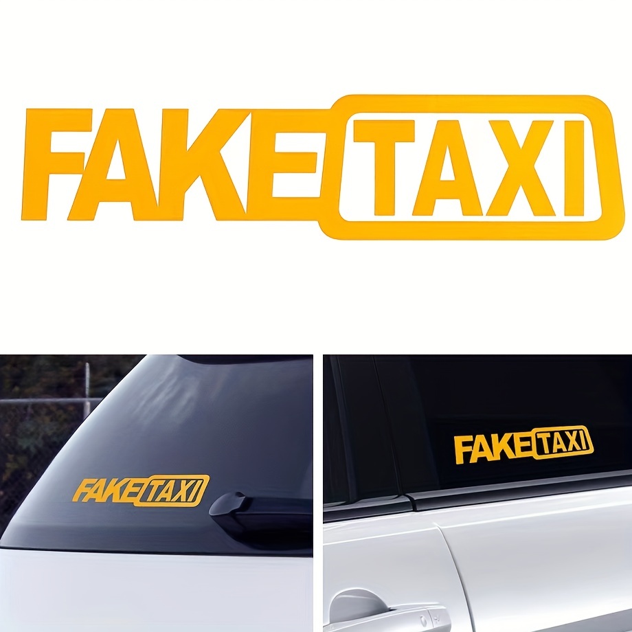 FAKE TAXI Aufkleber Taxi Frontscheibenaufkleber taxi sticker
