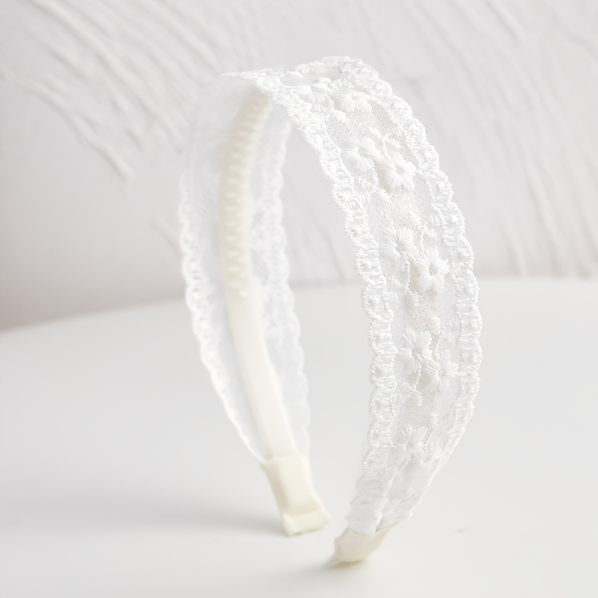 E-shop 1 Stück Elegantes Spitzenbesetztes Stirnband – Ideal für Zöpfe, Dutts Pferdeschwänze – Minimalistischer & Hip-Hop-Stil Haaraccessoire, Weiche