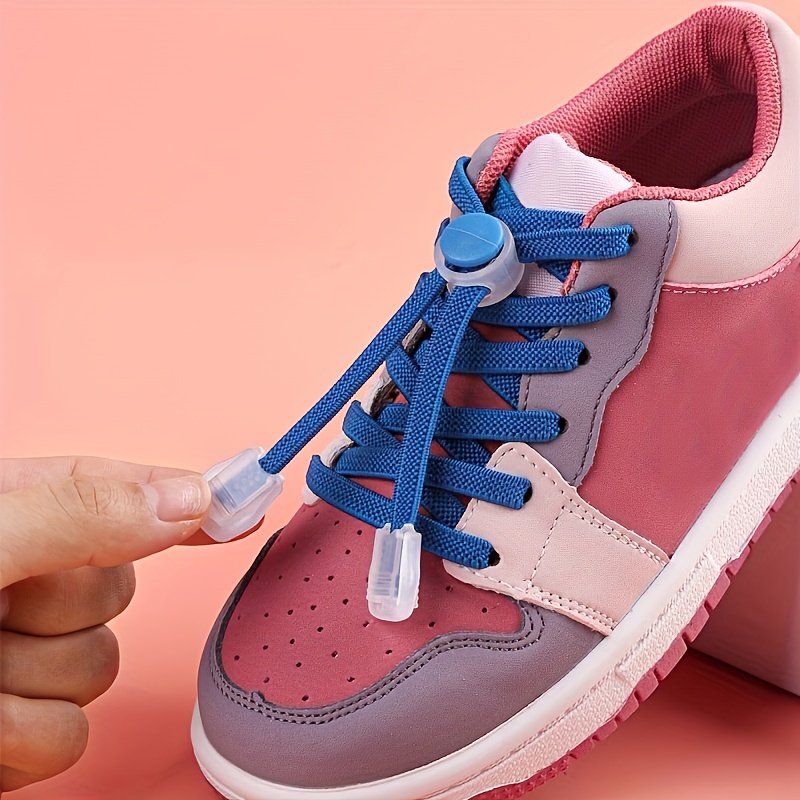 1 Pair of Durable Polyester Elastic No-Tie Shoelaces with Secure Spring Buckles - Vibrant Colors, Stretchy & Non-Deformable for Sneakers and Casual Shoes, Casual Shoe Laces|Vibrant Shoelaces|Polyester Laces