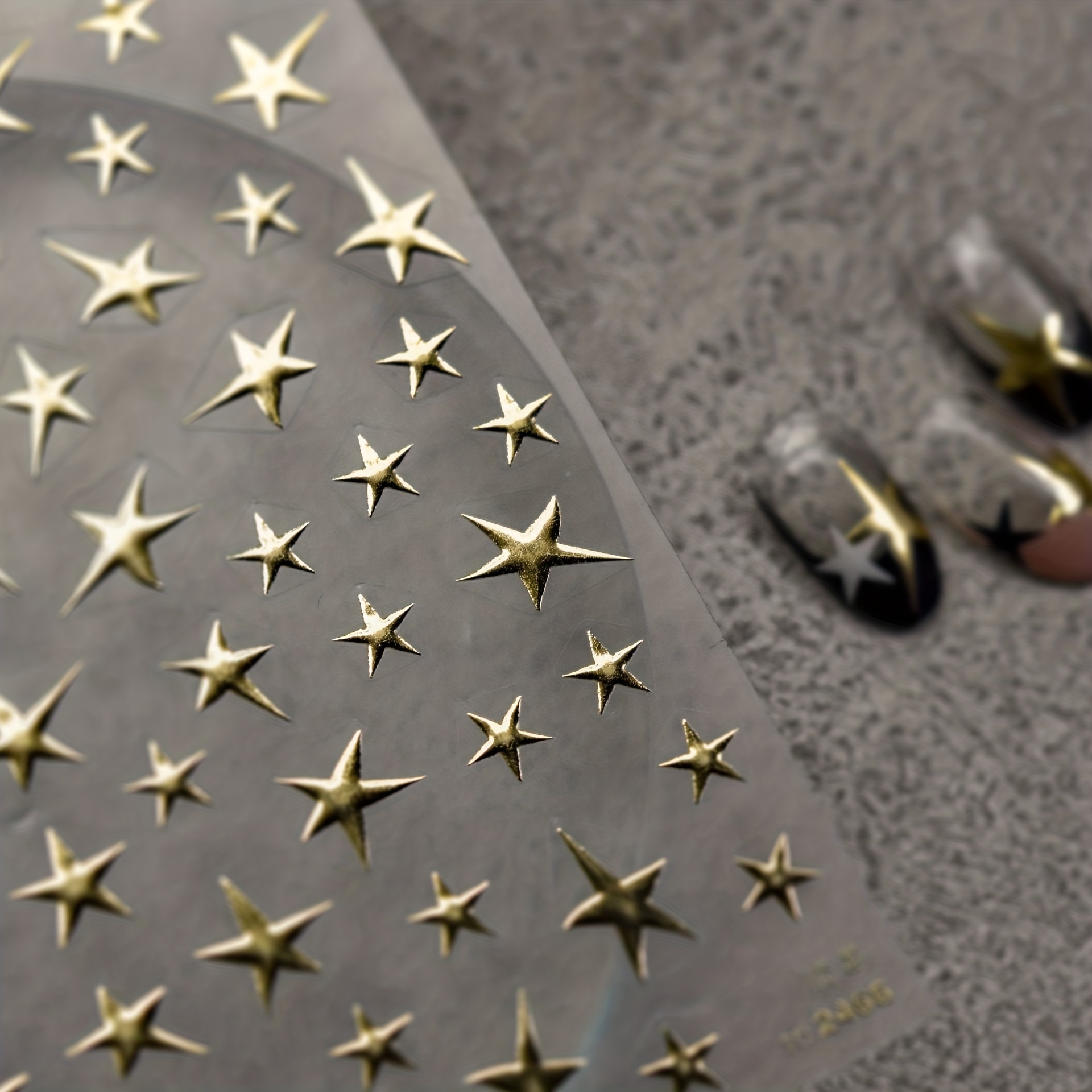 5D Laser Star Art Sticker Holographic Nail Decals
