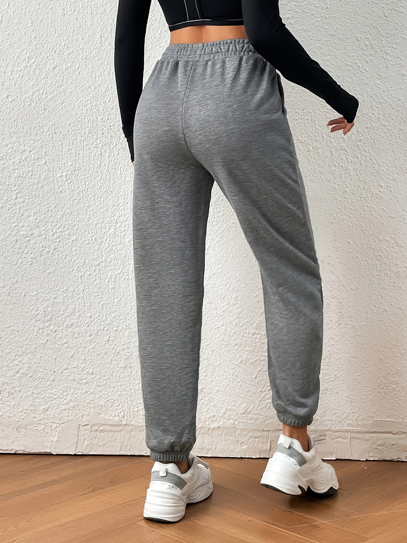 Comfortable Casual Sports Wide Leg Pants Solid Color - Temu