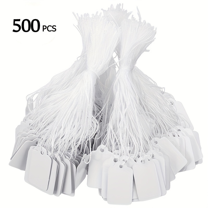 Price Tags With String Attached White Smooth Surface Marking - Temu