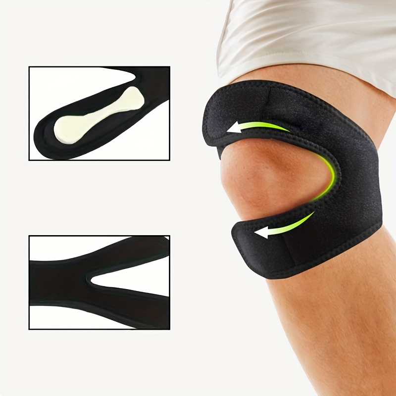 Knee Strap 2 Pack Knee Pain Relief Adjustable Knee Brace Tendon Stabilizer  Support Band for Knee Pain Relief Jumpers Knee Tendonitis Basketball  Running Hiking Volleyball Tennis Squats Dancing (Headband Free