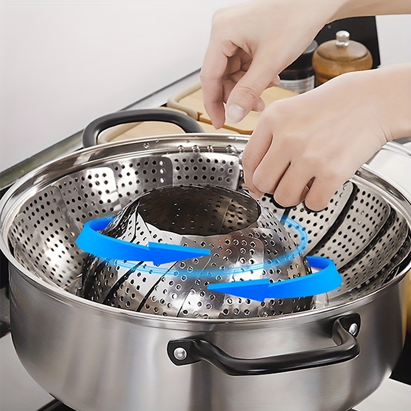 Thickened Multi-layer Stainless Steel Steamer Household Stewing Steaming  Basket Large Steaming Tray Electromagnetic Stove Gas Stove Special Set -  Temu