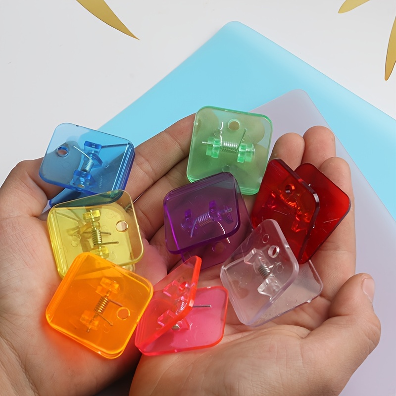 Acrylic Data Test Clip for Journal Diary, Triangle Shape, Long Tail Clip