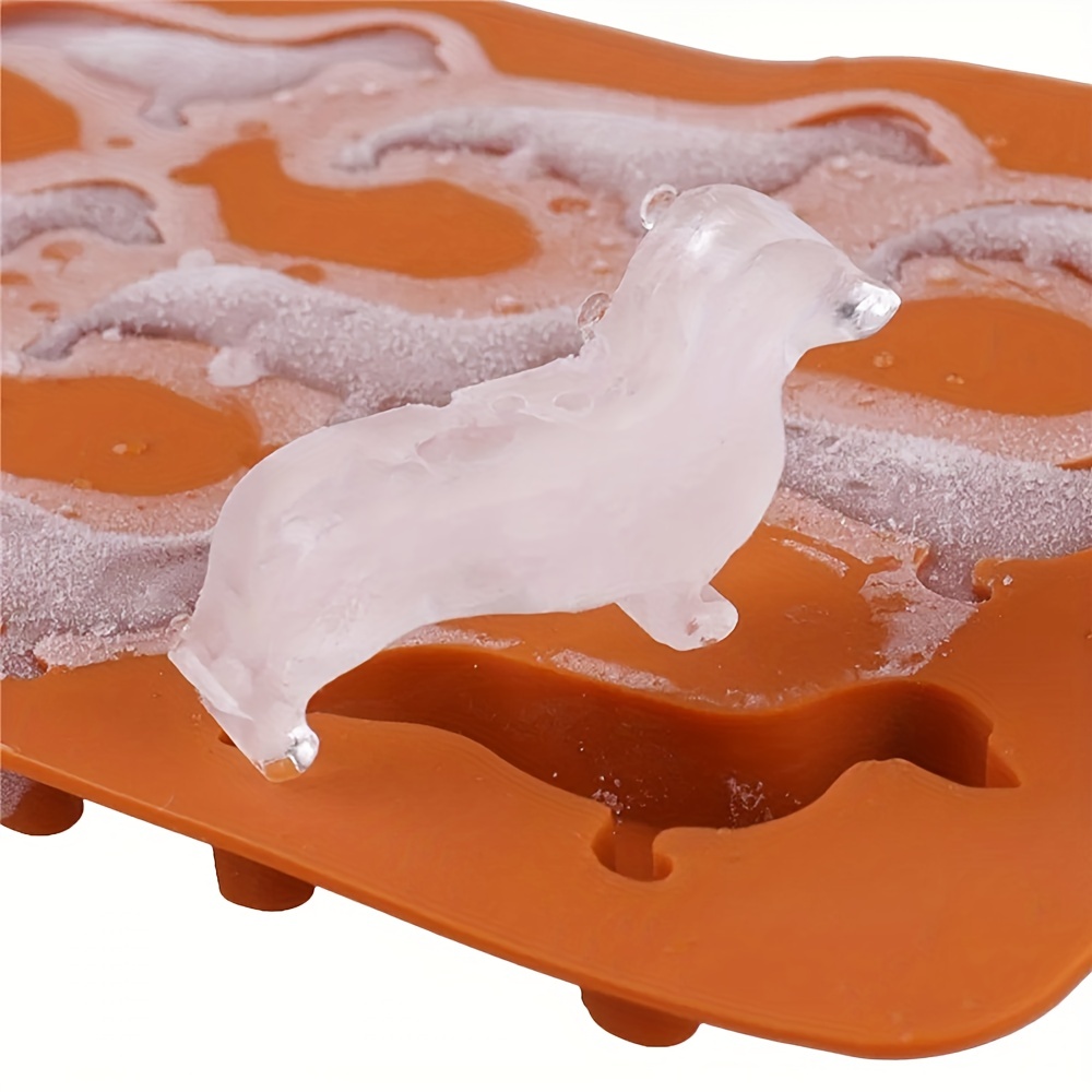3D Ice Cube Mold, 4 Hole Fun Shapes Large Ice Cube Tray for Dachshund Dog