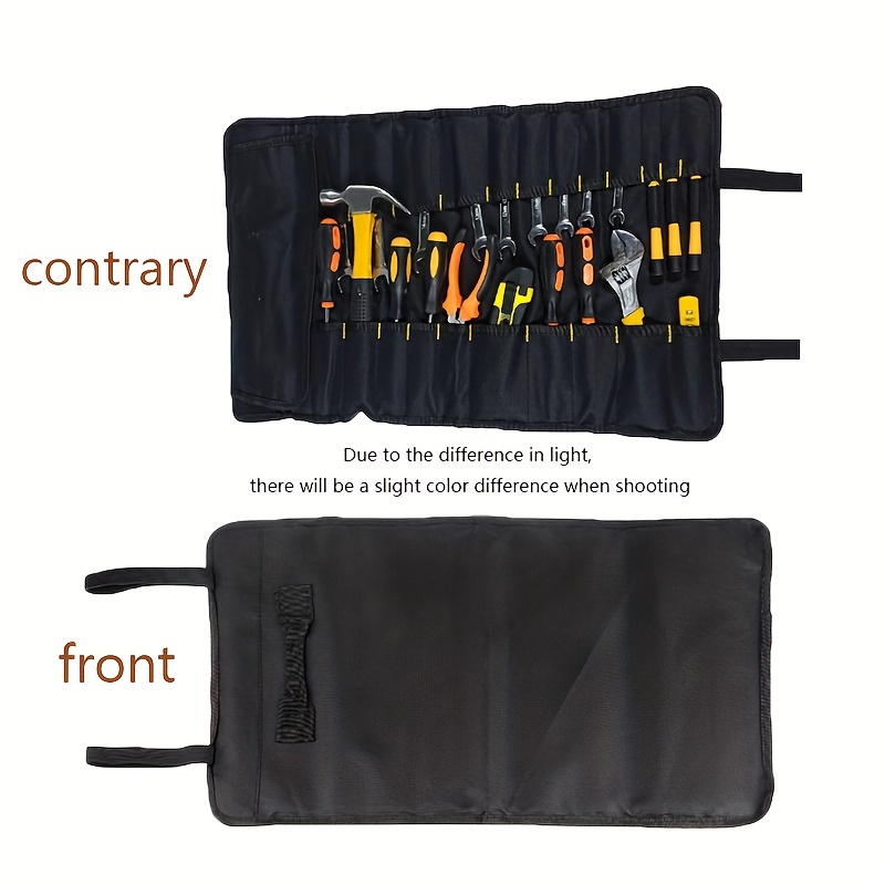 1 pièce Outil Organisateur , Multifonctionnel Rouleau Kit , Clé Tournevis  Rouleau , En Canevas Boîte De Rangement D'outils , Premiers Secours Rouleau  Boîte De Rangement , Portable Sac Pliable Sac Fourre-Tout 