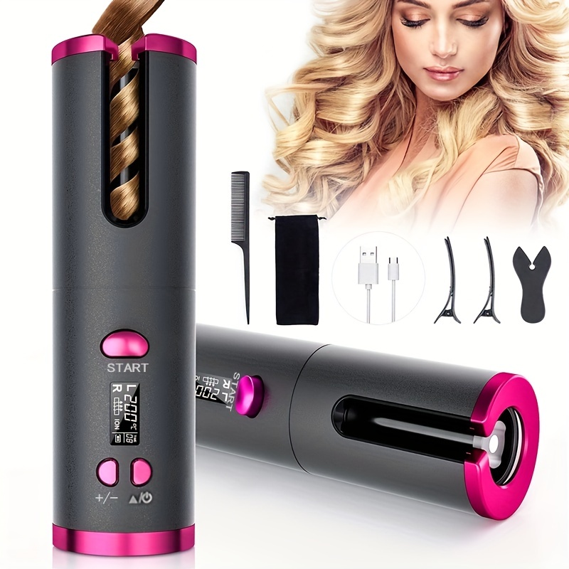 Rechargeable Cordless Automatic Curler, Effortlessly Create Beautiful * And  Waves