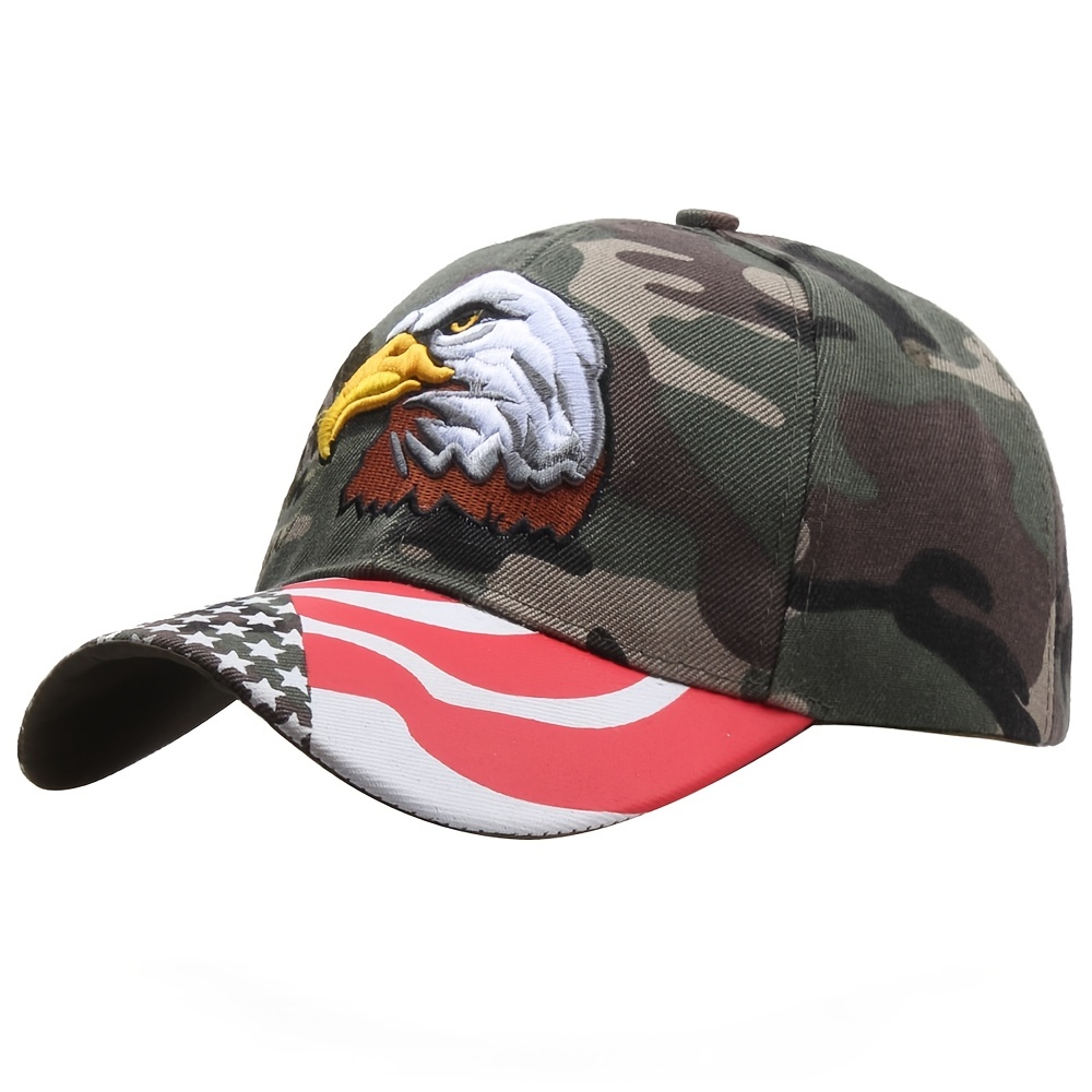 Patriotic Eagle Flag Embroidered Baseball Breathable - Temu