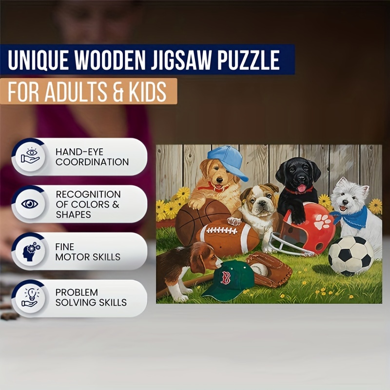 Jigsaw Puzzles For Adults, Cute Pets Dog Puzzles Puppies Family Games Funny  Challenging Jigsaw Puzzle - Temu