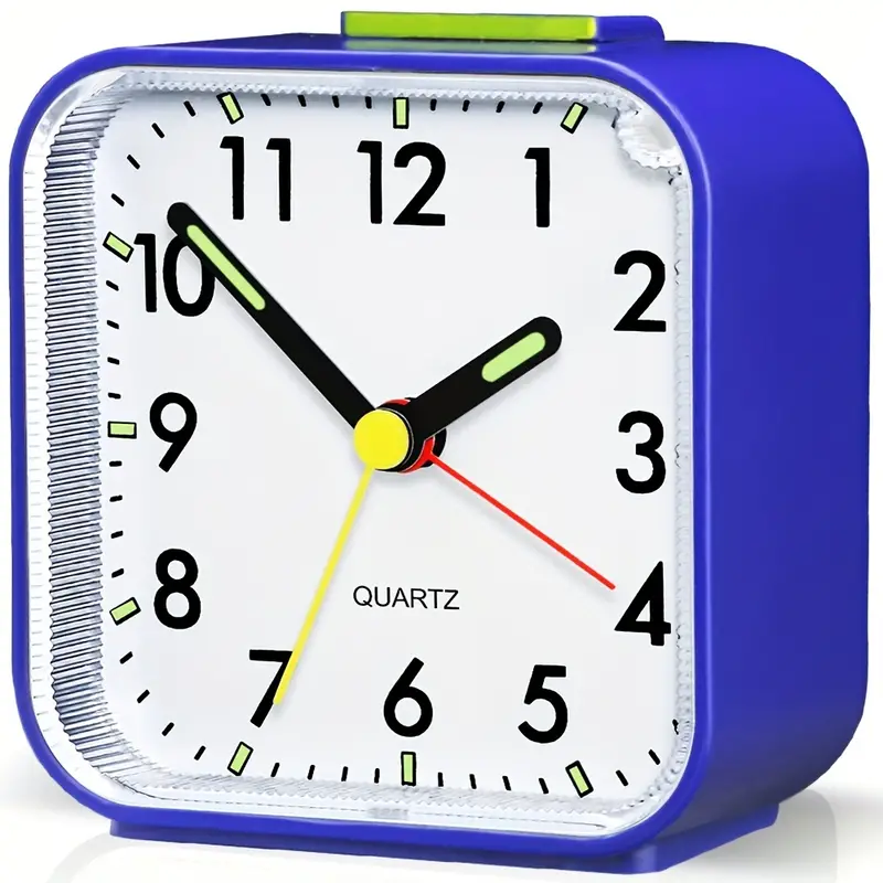 CYMNER Reloj despertador vintage, sin tictac, silencioso reloj de noche con  dos campanas con alarma fuerte para personas que duermen pesadas, pequeño