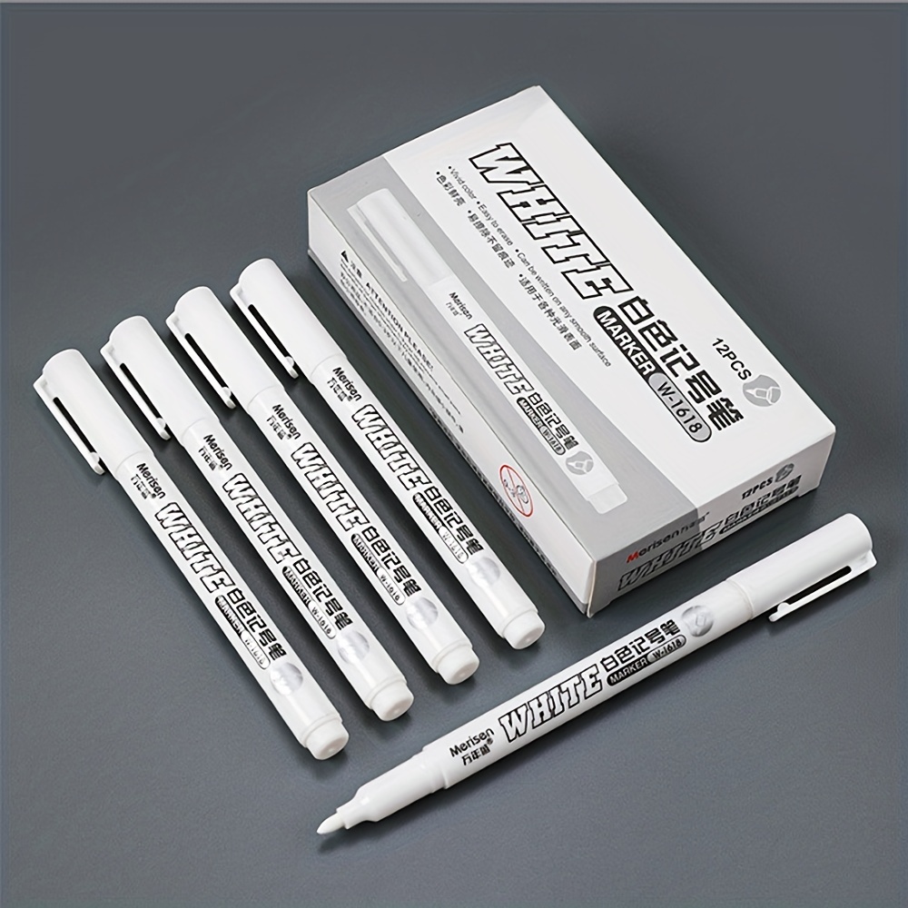 White Marker Pen Waterproof Quick drying Non fading - Temu