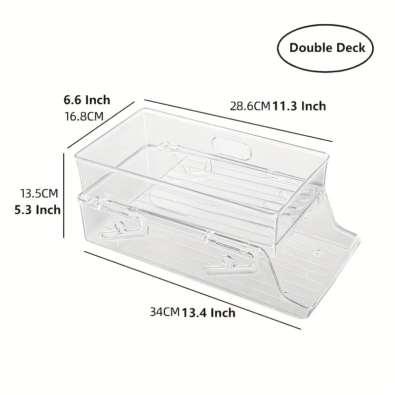 Foldable 2-Layer Can Organizer for Refrigerator and Pantry