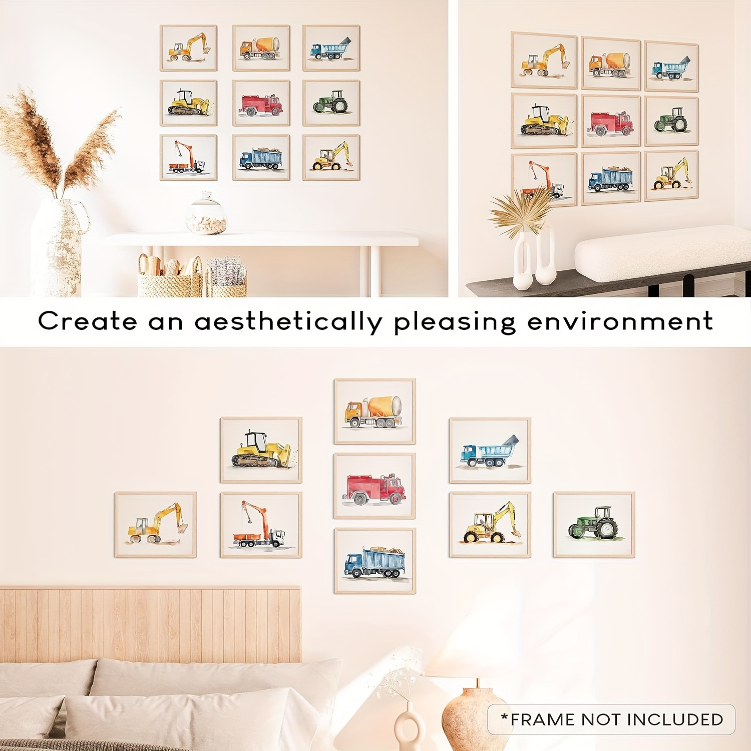 Construction Nursery, Transport & Vehicle Wall Art