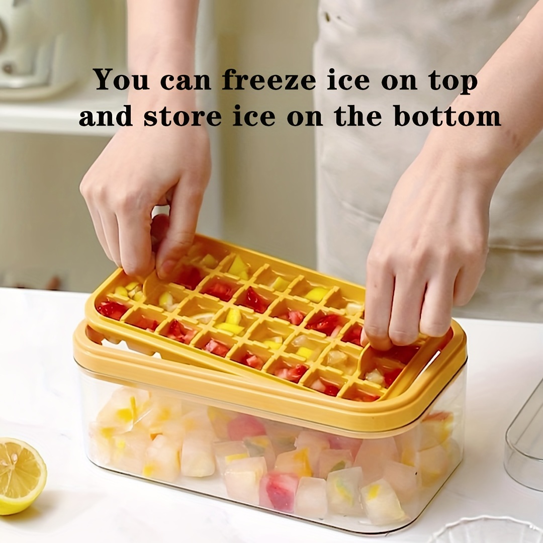 Press Type Ice Cube Maker Ice Box Ice Mould Double Layer Creative