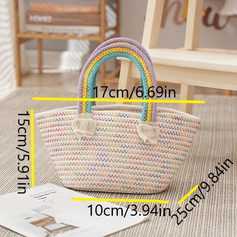 Summer Straw Bags for Women Tassel Handmade Beach Crossbody Bags