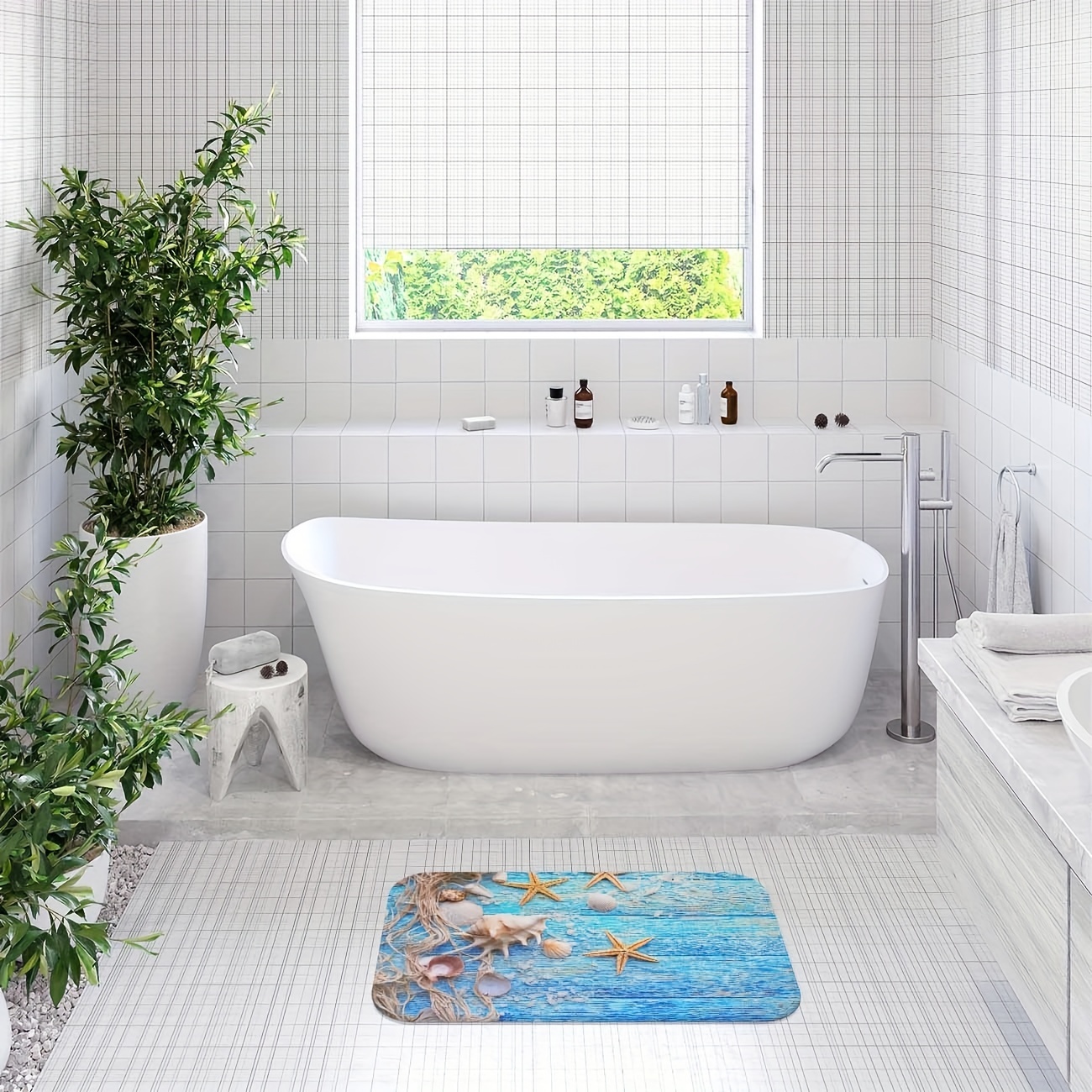 Bathroom Rug Bath Mat Water Absorbent And Non slip Elegant - Temu