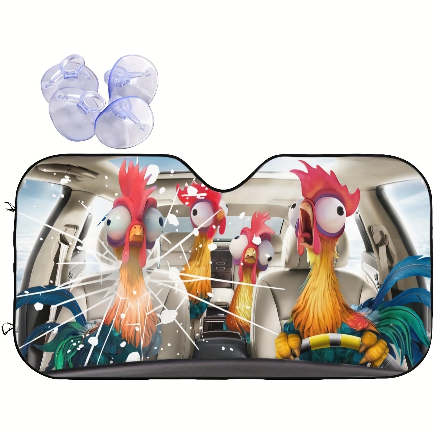 Chicken Car Sunshade, Chicken Gift, Chicken Car Decor, Funny Chicken Car  Sunshade, Rooster Car Windshield Cover, Rooster Car Sunshade 