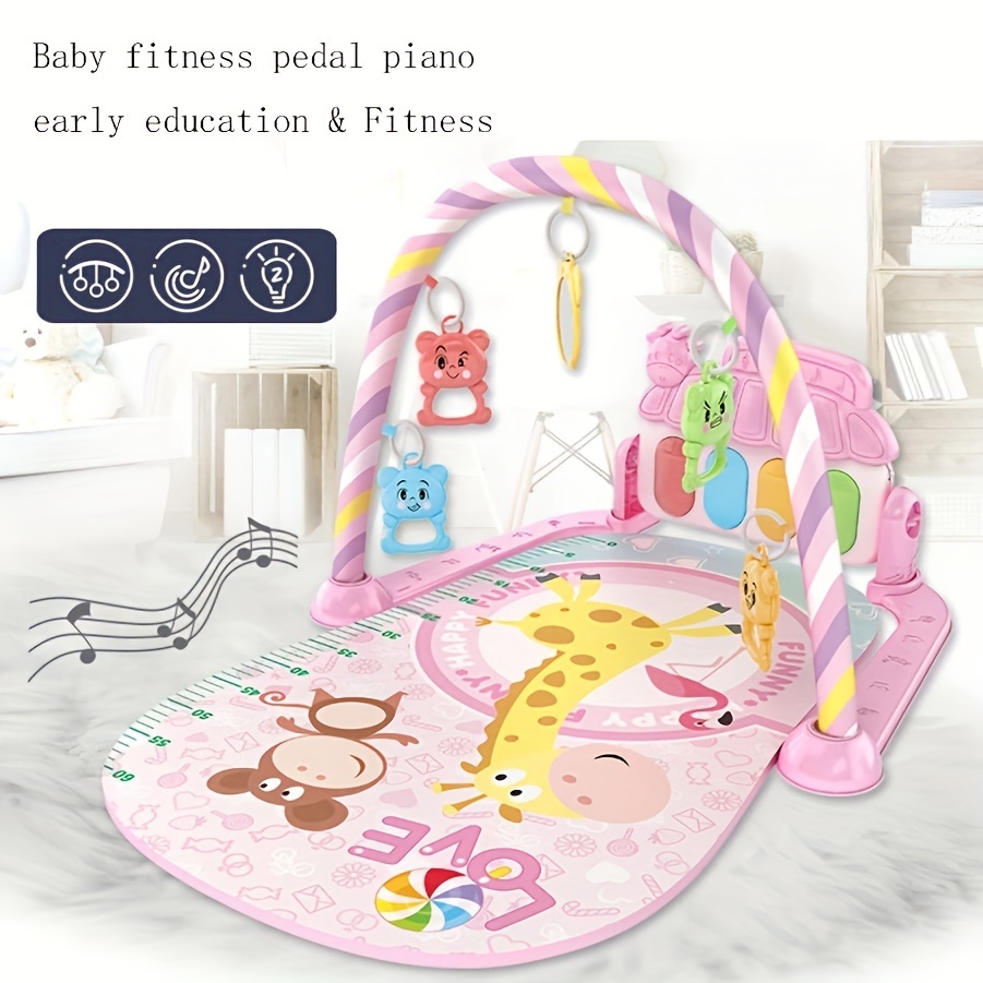 Piano de juguete para bebés de 6 a 12 meses, elefante iluminado con música,  juguetes para bebés de 6, 9, 12, 18 meses, aprendizaje temprano, teclado