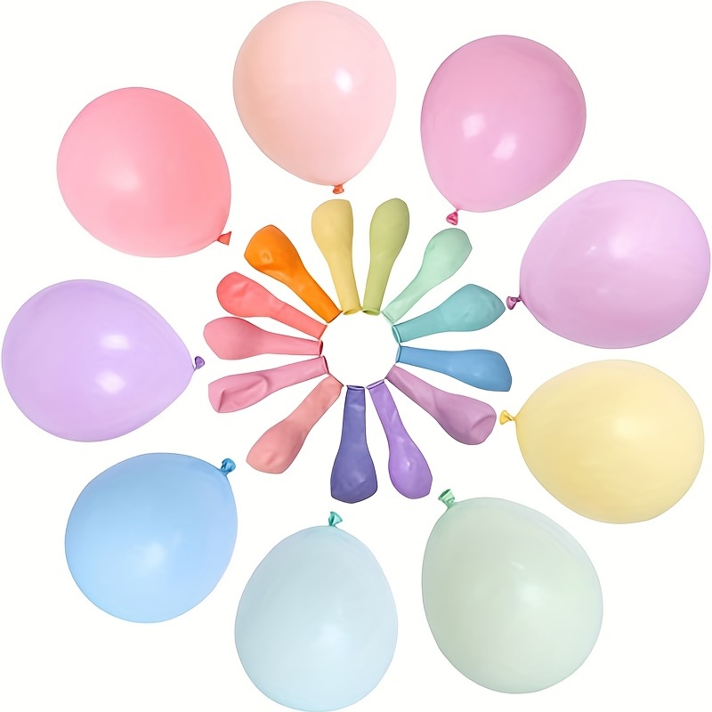 Pastel Rainbow Balloons Clipart