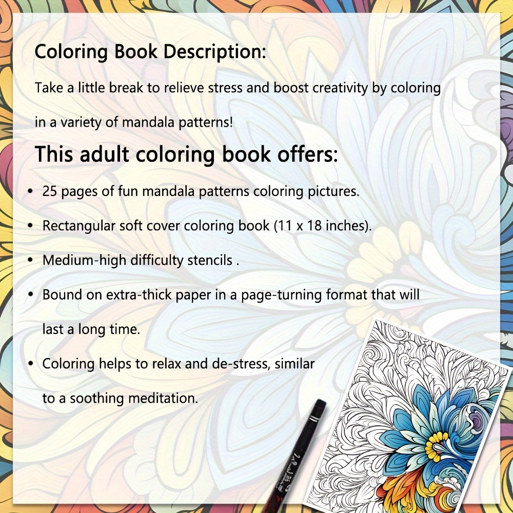 Positive Thinking Coloring Book For Adults Stress Reduction - Temu