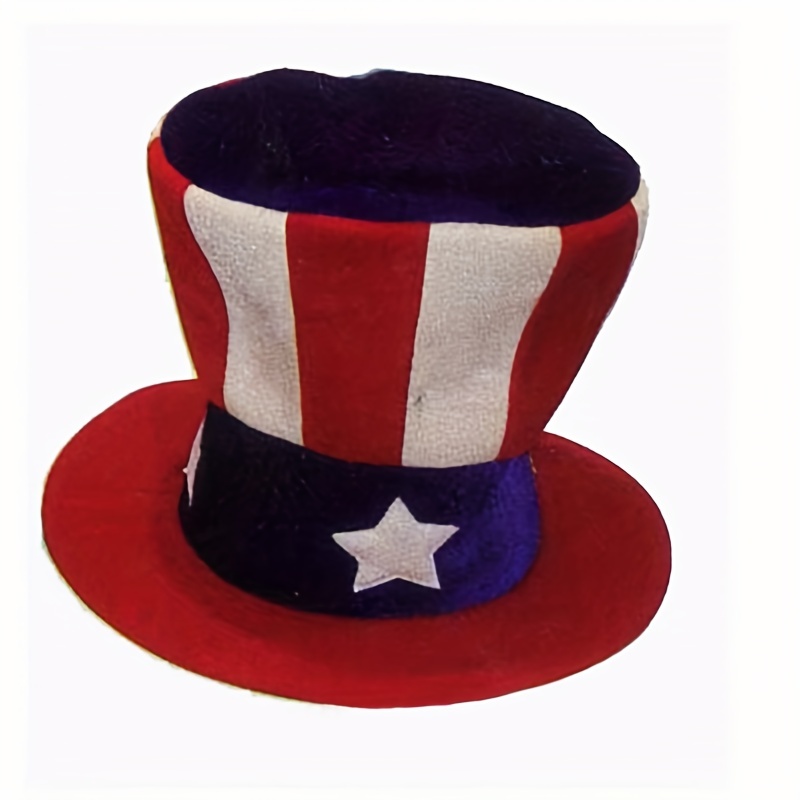 

1pc, Uncle Sam Hat Top Hat American Flag Costume Patriotic Accessories Forth Of July Supplies Independence Day Decor Theme Party Supplies