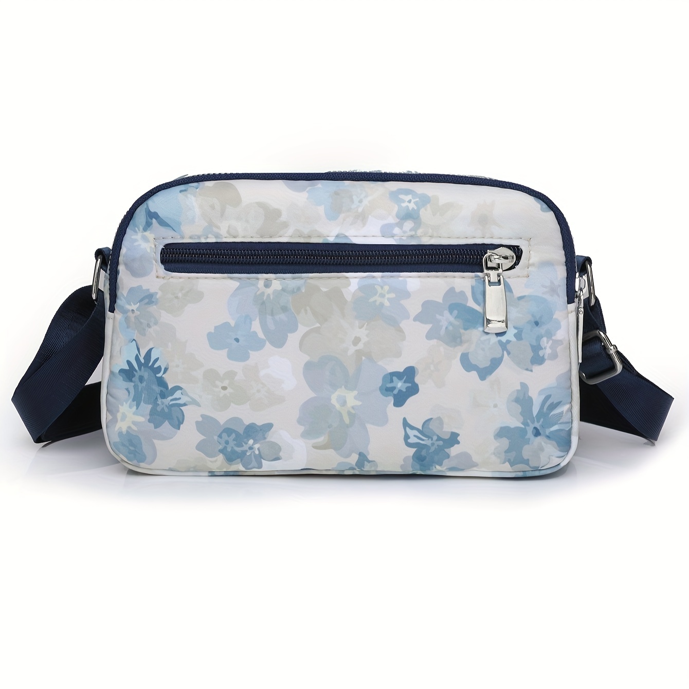 Flower Embossed Crossbody Bag, Women's Three Zipper Purse, Fashion Shoulder  Bag Gift For Mom - Temu
