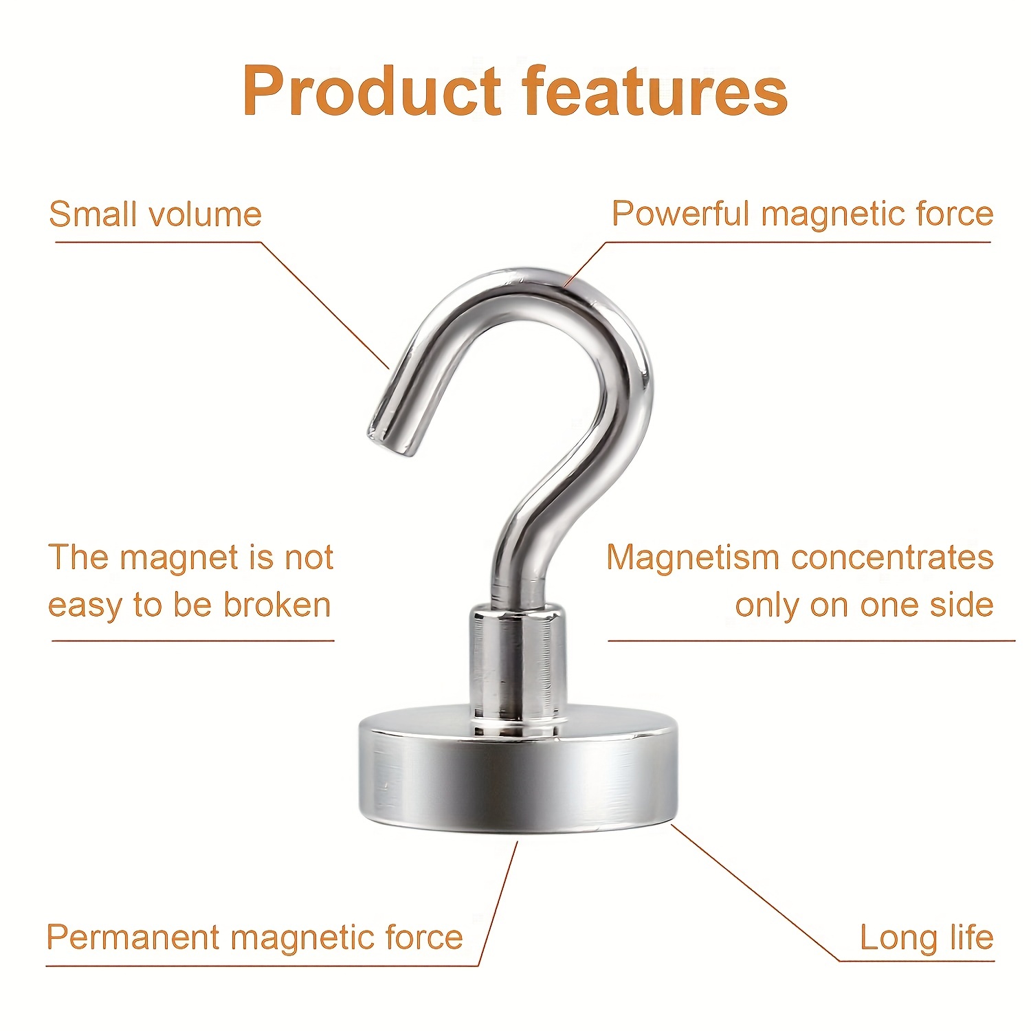 3/6pcs, Magnetic Hooks, 11.34KG Strong Heavy Duty Cruise Magnet S-Hooks For  Fridge, Hanging, Cabins, Grill, Kitchen, Garage, Workplace And Office Etc