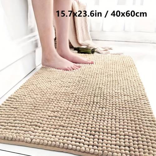 ultra absorbent thick bathroom rug non slip soft polyester with pvc backing for home decor kitchen dining area