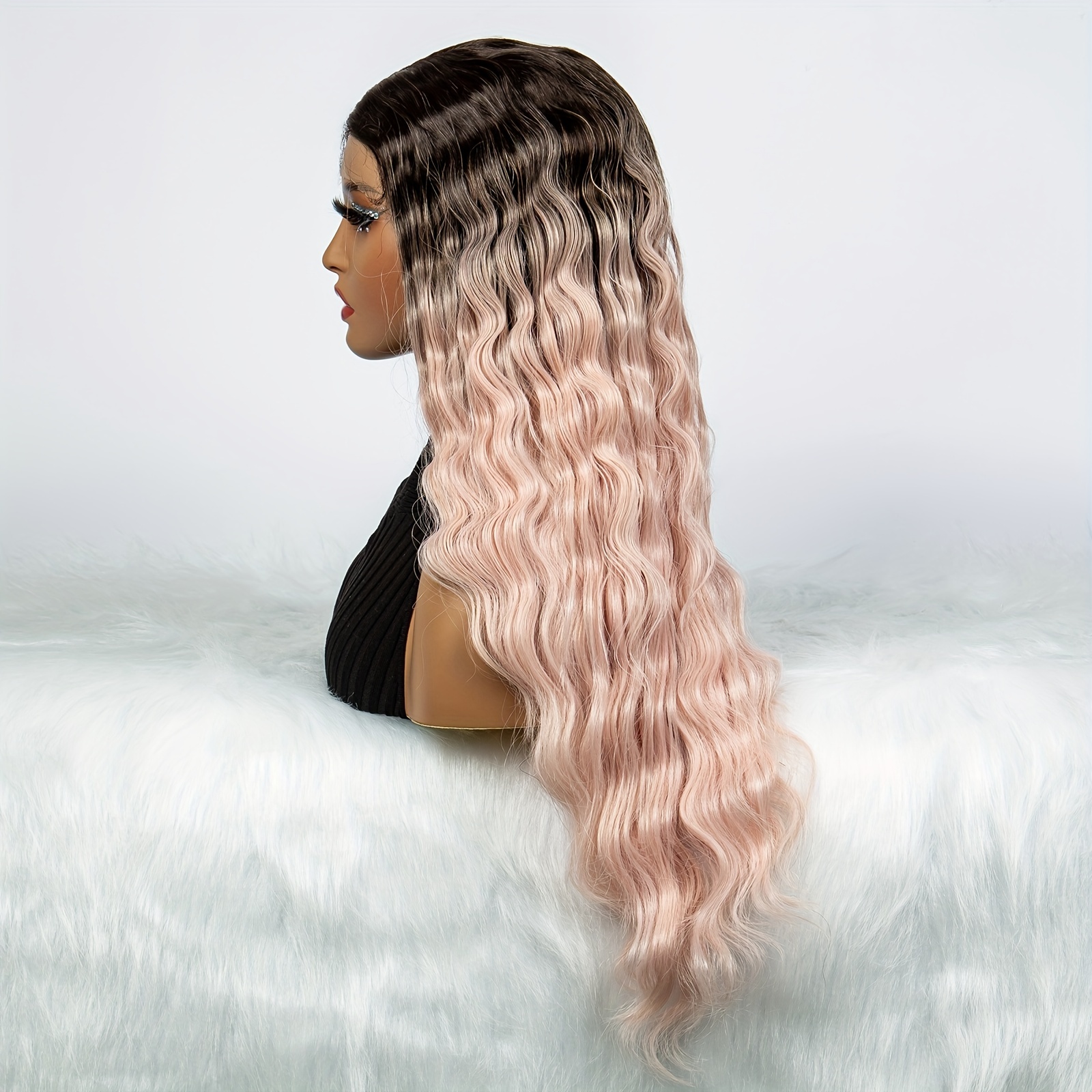 Ombre Color Long Body Wave Hair Wigs Heat Resistant Temu