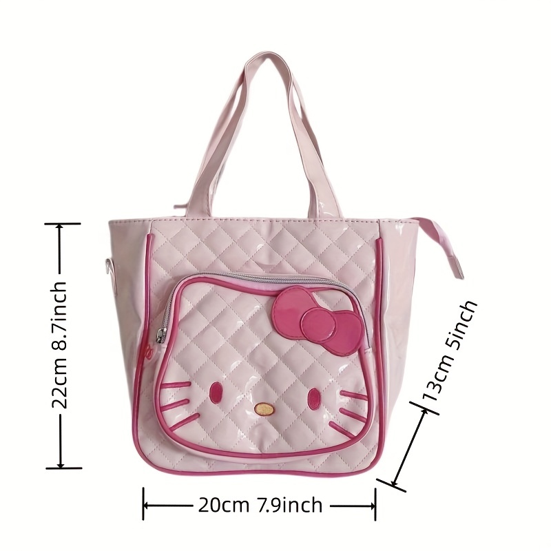 Vintage Red Hello Kitty Shoulder Bag Tote Bags for Women Girls 
