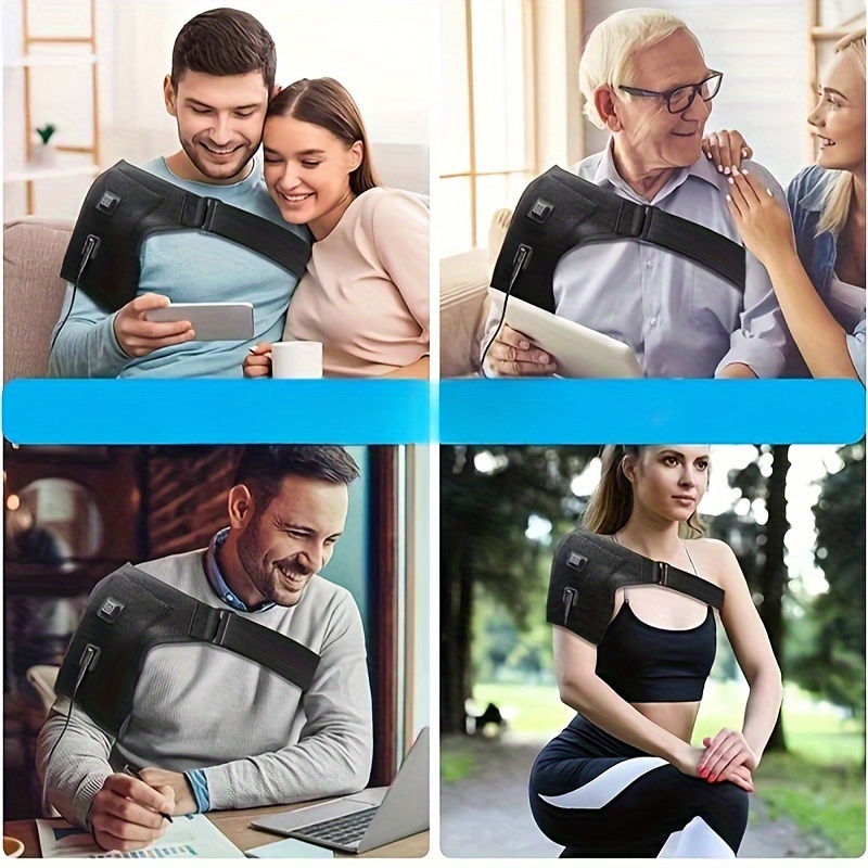 Usb Charging Unisex Elderly Warm Heated Shoulder Brace - Temu