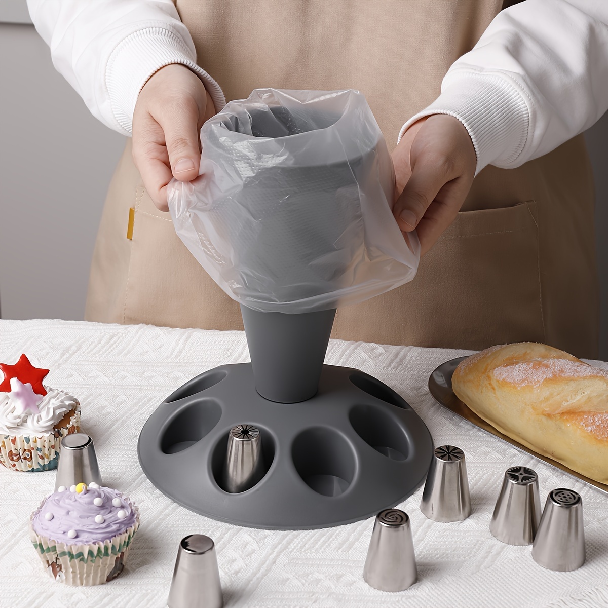 Pipping Bag Tips Holder Cake Decorating Baking Tools Home - Temu