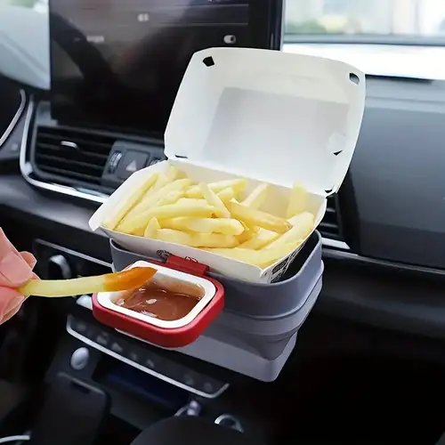 Clip de trempette de voiture, porte-frites support de sauce tomate support  de sauce portable en plastique pour ketchup et sauces à tremper
