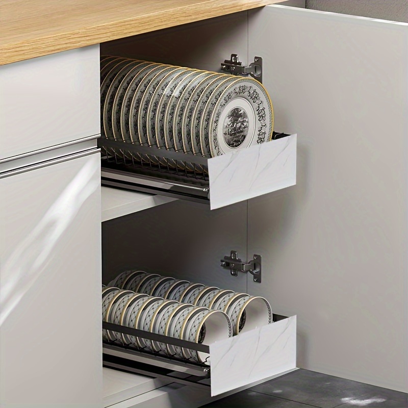Pull Out Dish Rack Organizer For Cabinet Under Sink - Temu