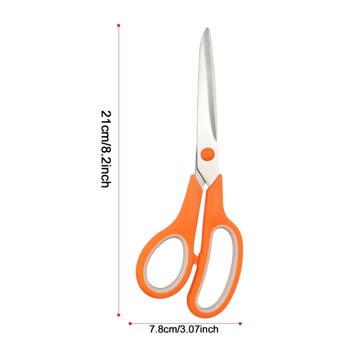 Multifunctional Household Scissors Stainless Steel Two-color Plastic Handle  Kitchen Strong Scissors Student Office Scissors