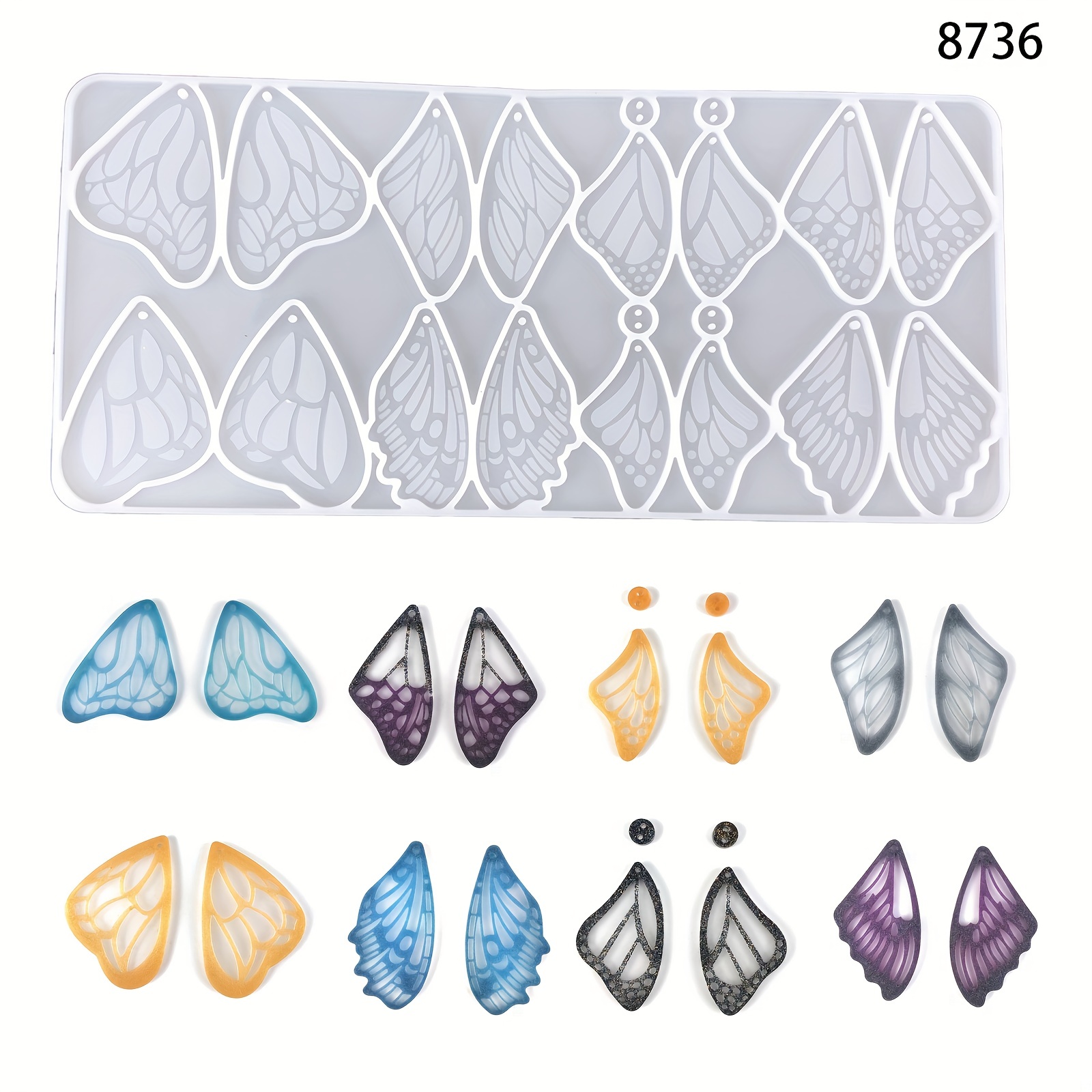 Butterfly Wings Set Pendants Earring Silicone Mould Diy - Temu