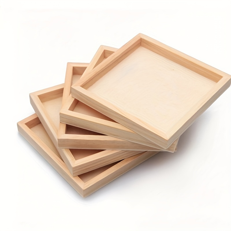 Small Wooden Serving Tray Suitable For Handicraft Projects - Temu