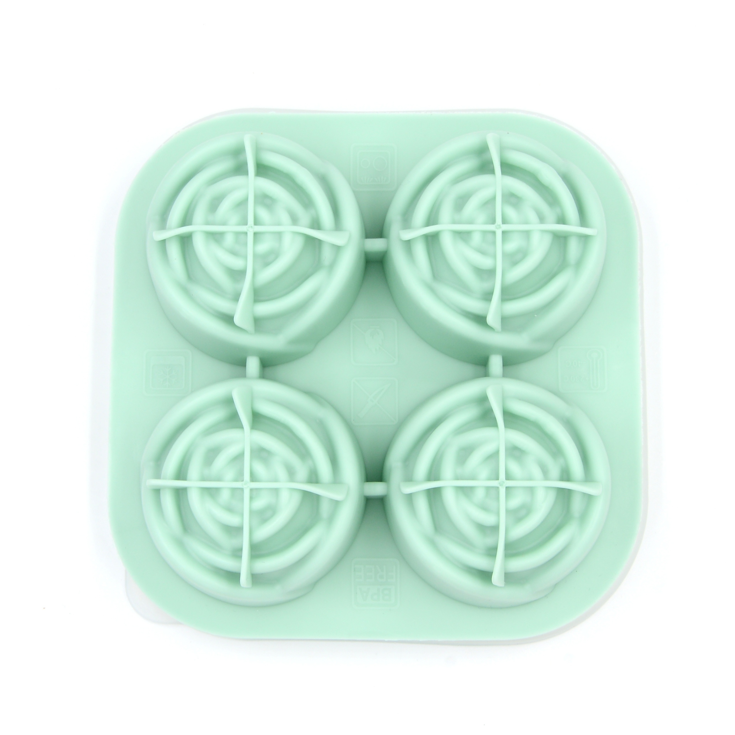 Frogued Ice Ball Mold Drain Hole Design Easy Demoulding Rose Rhombus Shape  Combination Ice Mold Home Supplies (1pc,S)