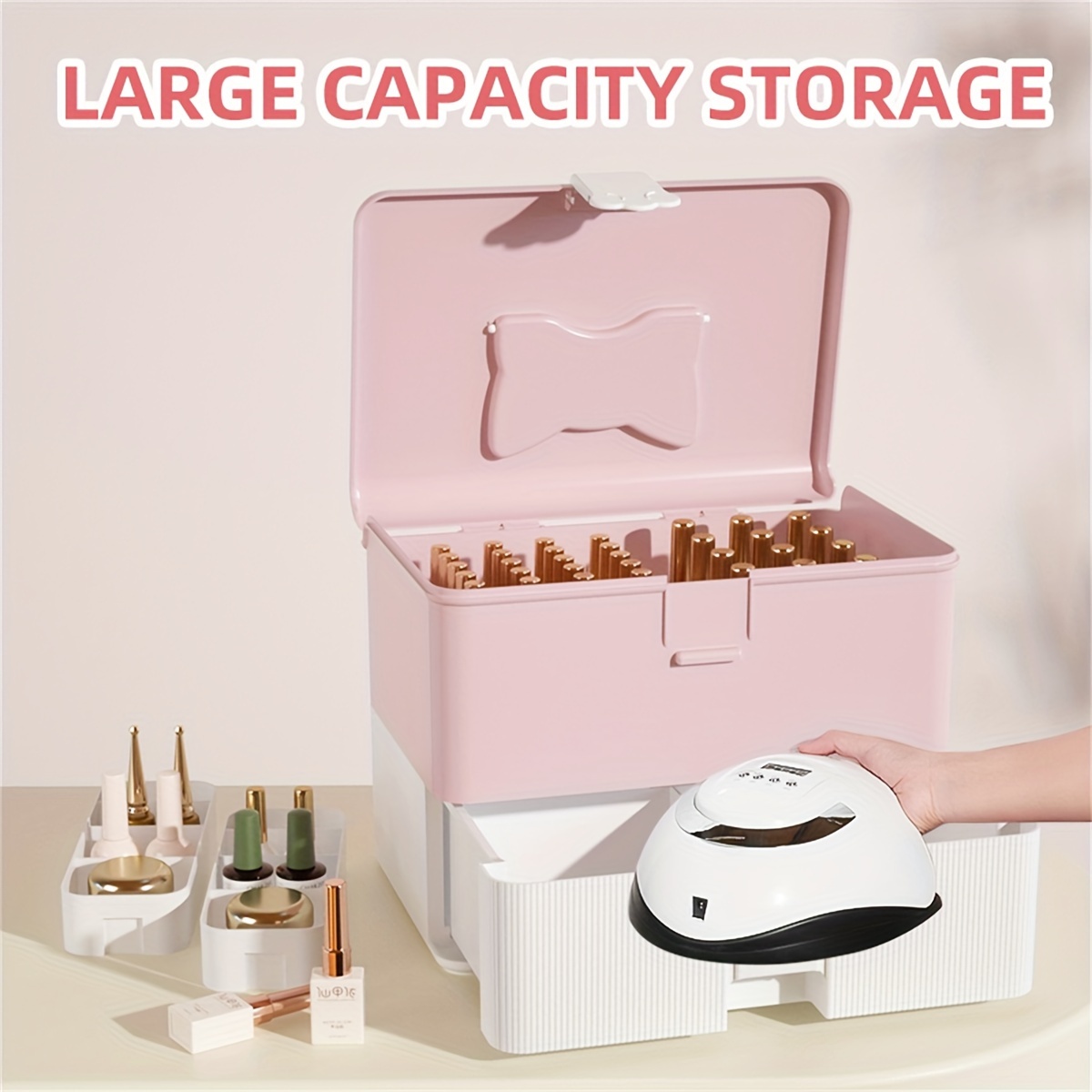 New Multi functional Manicure Organizer Nail Gel Polish Storage