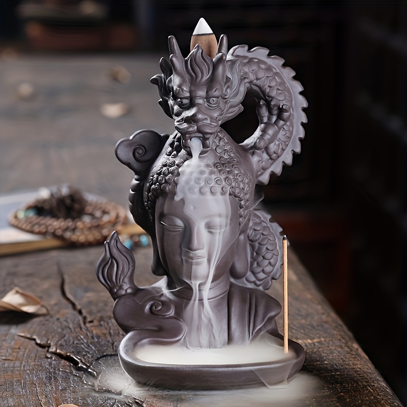 Dragon Ceramic Waterfall Incense Holder Ceramic Sandalwood - Temu