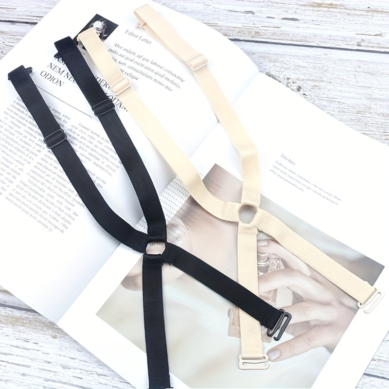 Letter Rhinestone Bra Straps Invisible Adjustable Underwear - Temu