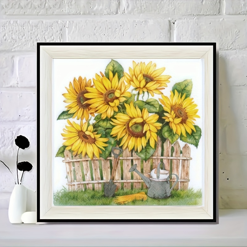 Diy Diamond Painting Decoration Sunflower Diamond Art Mosaic - Temu