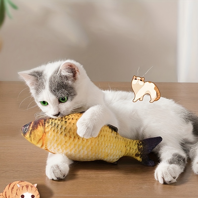 Interactive Cat Toy Flopping Fish Plush Realistic Tail - Temu Canada