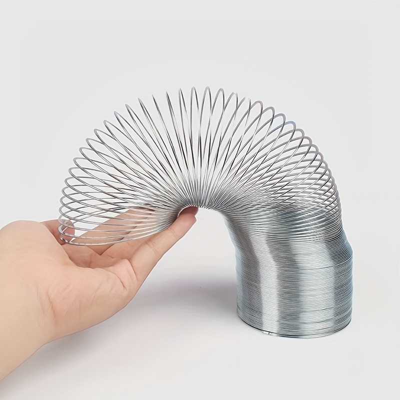 Flow Ring Spinner Ring Arm Toy - Stainless Steel Spring Toy Metal Slinky  Magic Flow Bracelet Spinner