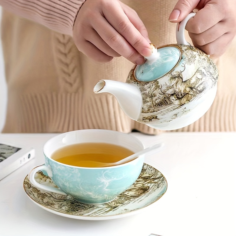 1 juego de té de cerámica juego de tazas de té para el hogar - Temu