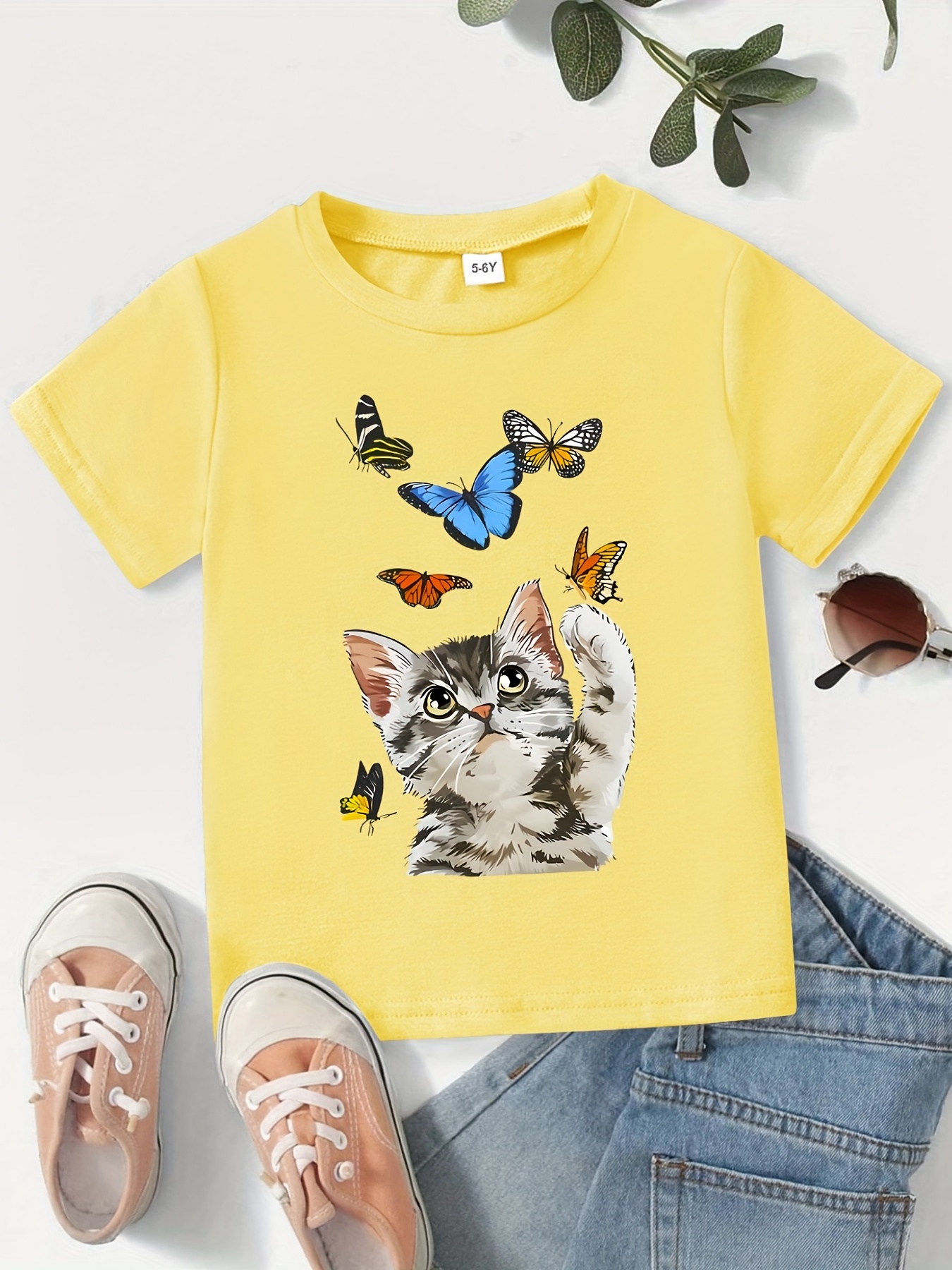 Camiseta de Piolín amarilla manga corta para niña 2T a 5T