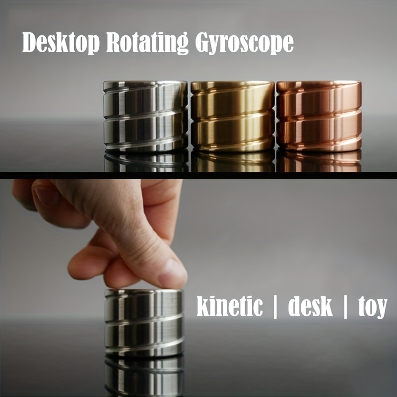 1pc Desktop Decompression Rotating Cylindrical Gyroscope Temu